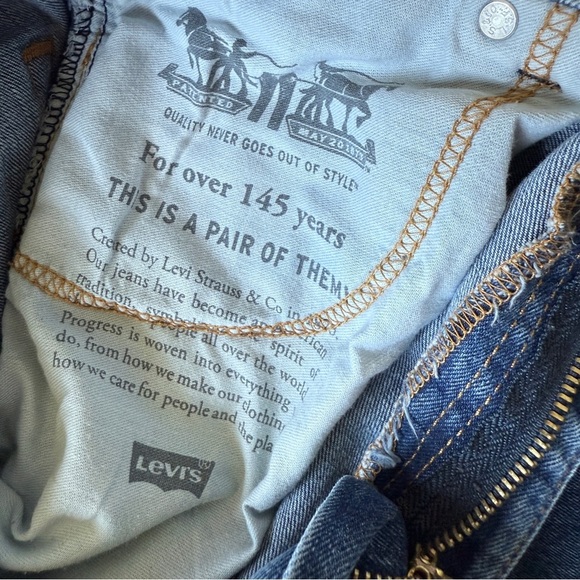 Levi's 505 Men's Straight Jeans W30 L30 Classic Blue Denim Casual Medium Wash - Picture 8 of 8